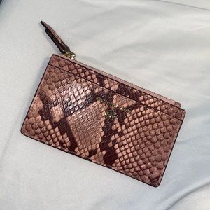 Michael Kors Pink Snake Print Coin Wallet Small